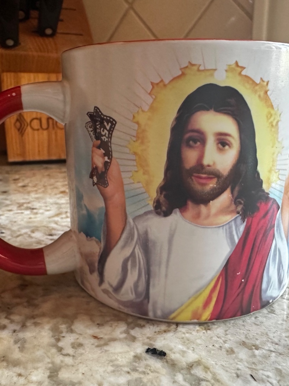 The Unemployed Philosophers Guild Coffee Mug Jesus Shaves Changing Design